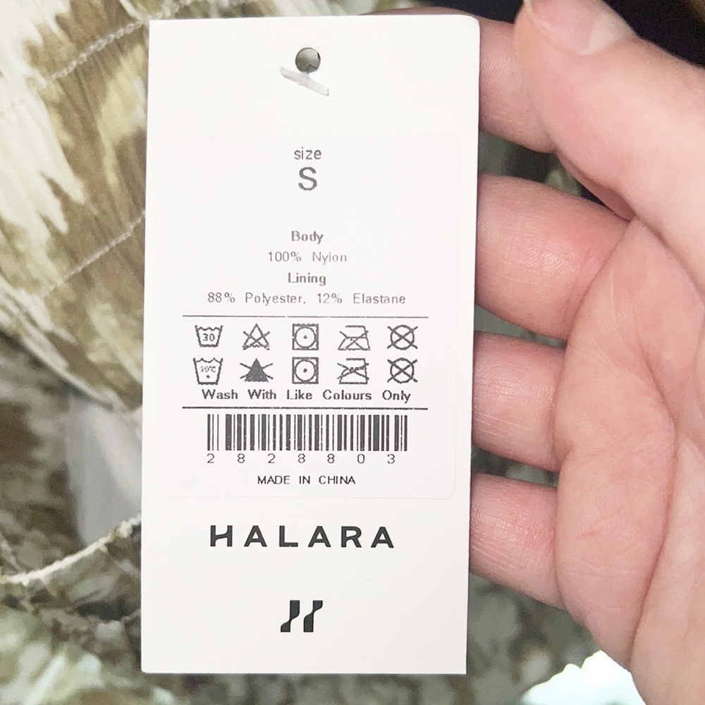 Halara Tie Dye Green And White High Waisted Lined Shorts NEW - Picture 11 of 12